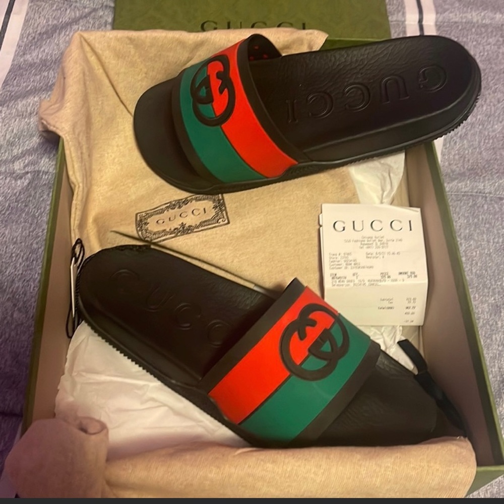 NWT GUCCI SLIDE MEN